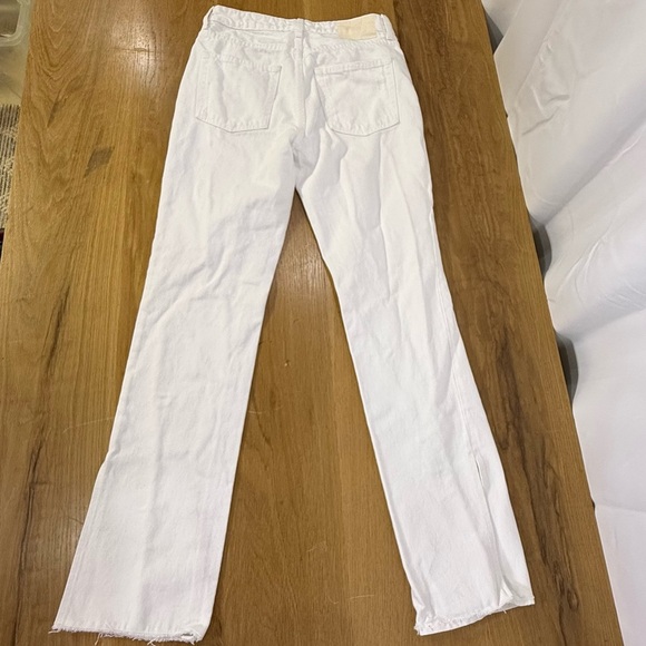 GRLFRND Jeans The Harlow High Rise Bootcut Slit Hem white denim Size 27 / 4 - Picture 4 of 15